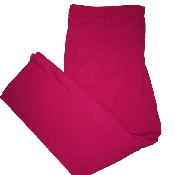 New York & Company Pants - NY & Co // Hot Pink Cropped Suit Pants